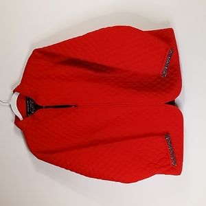 Briggs New York Quilted Zip Up Red Jacket Size M-L